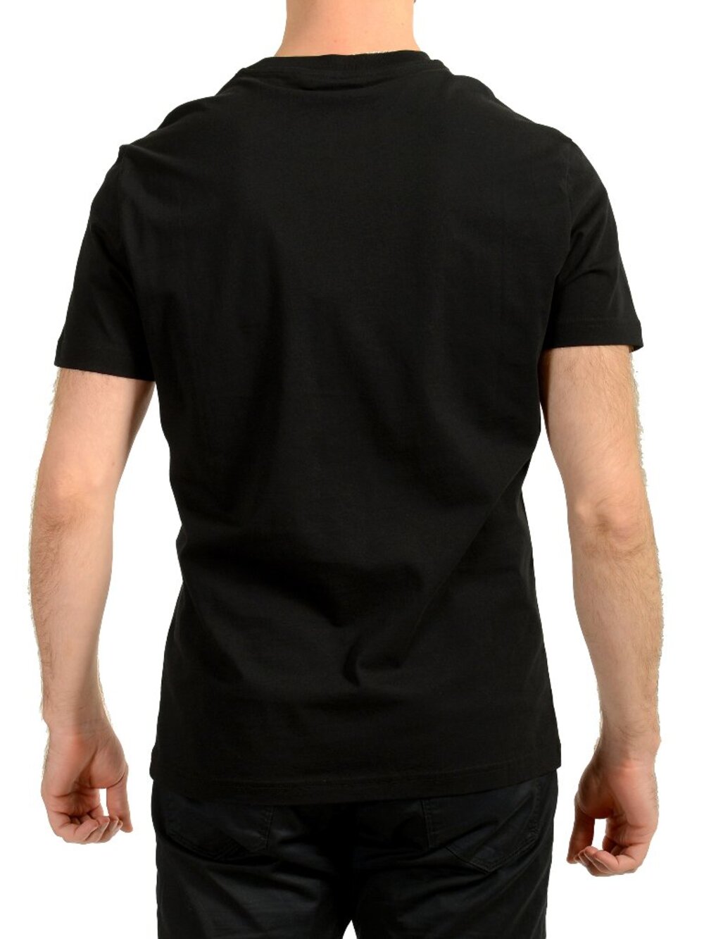 Versace Men's Black Logo Print Crewneck Short Sleeve T-Shirt US XL IT 54 - Picture 3 of 6